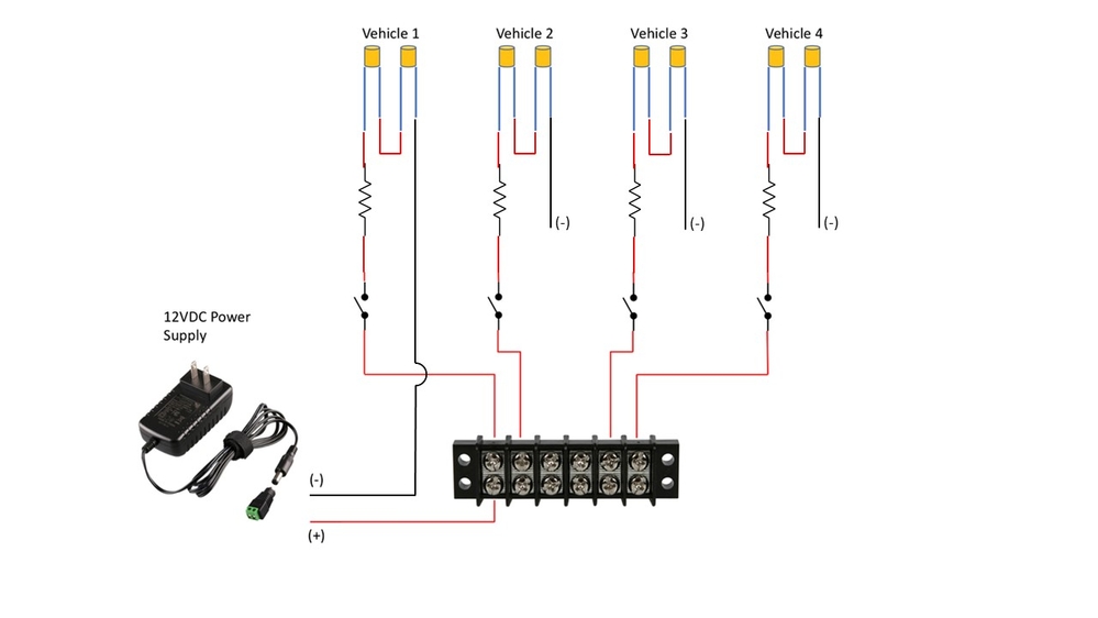 Wiring multiple leds in parallel